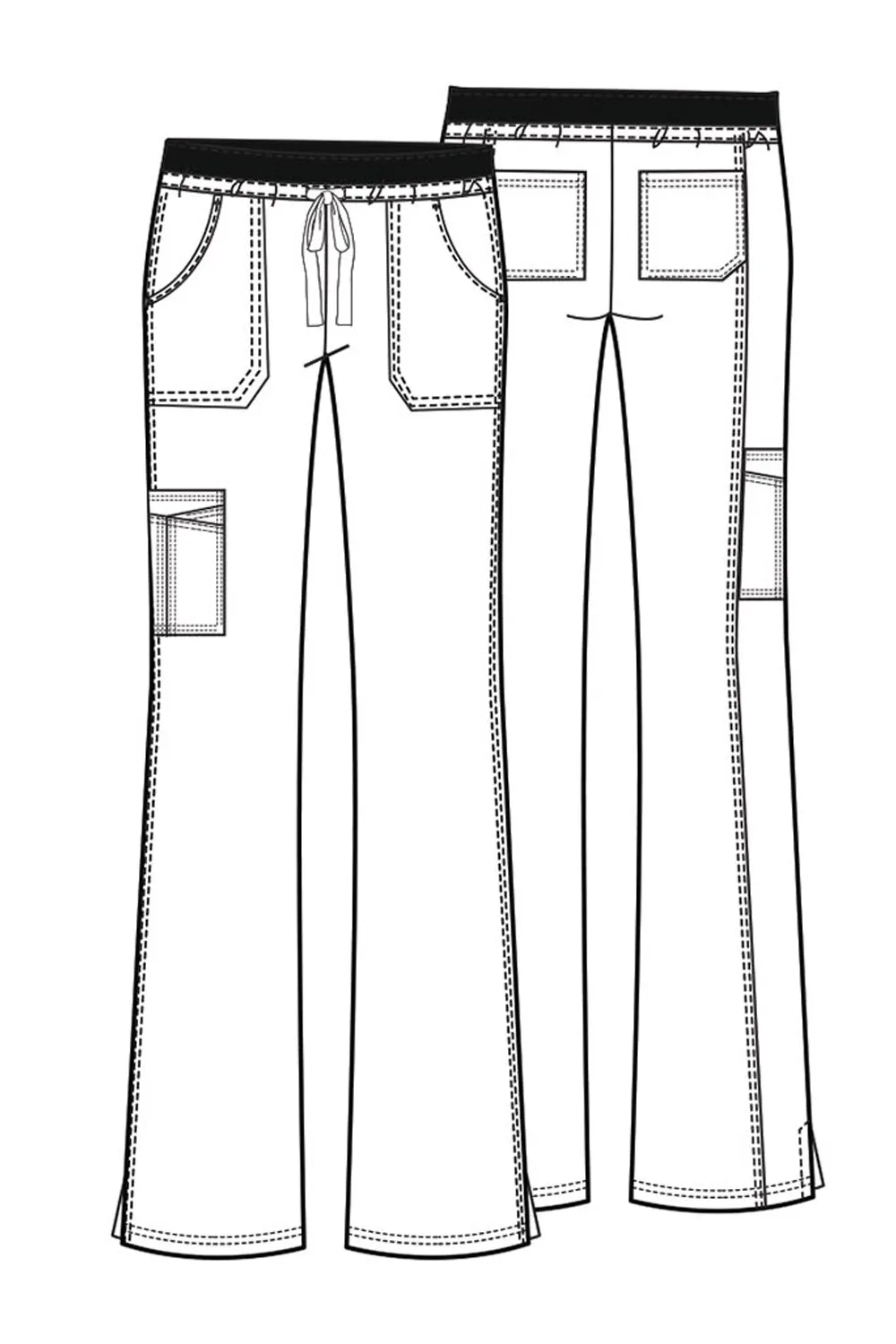 Core Stretch 24001 Drawstring Cargo Pants Ciel