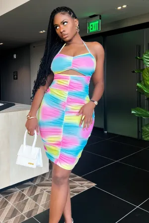 COTTON CANDY HALTER | DRESS