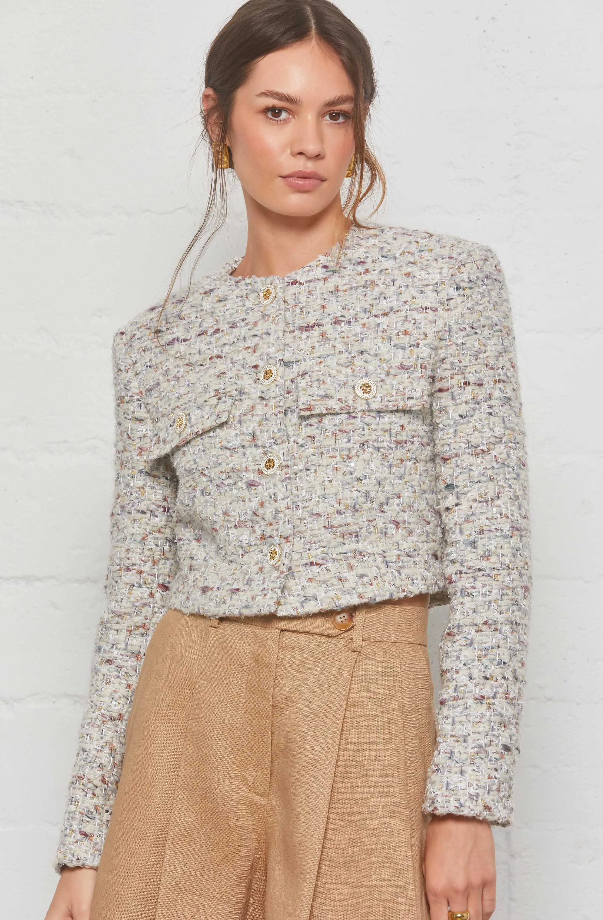 Covina Cropped Tweed Jacket