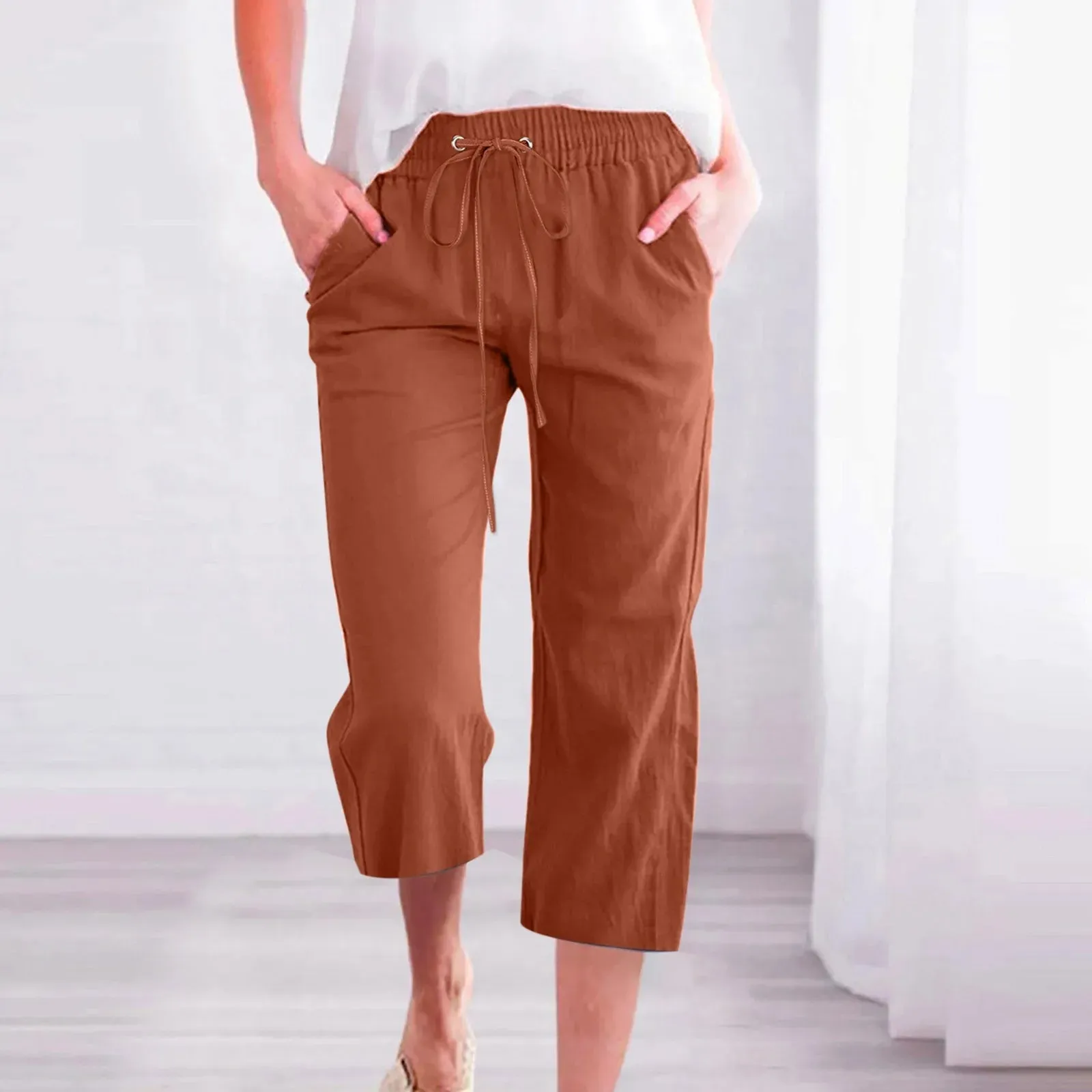Cozy Linen Capris