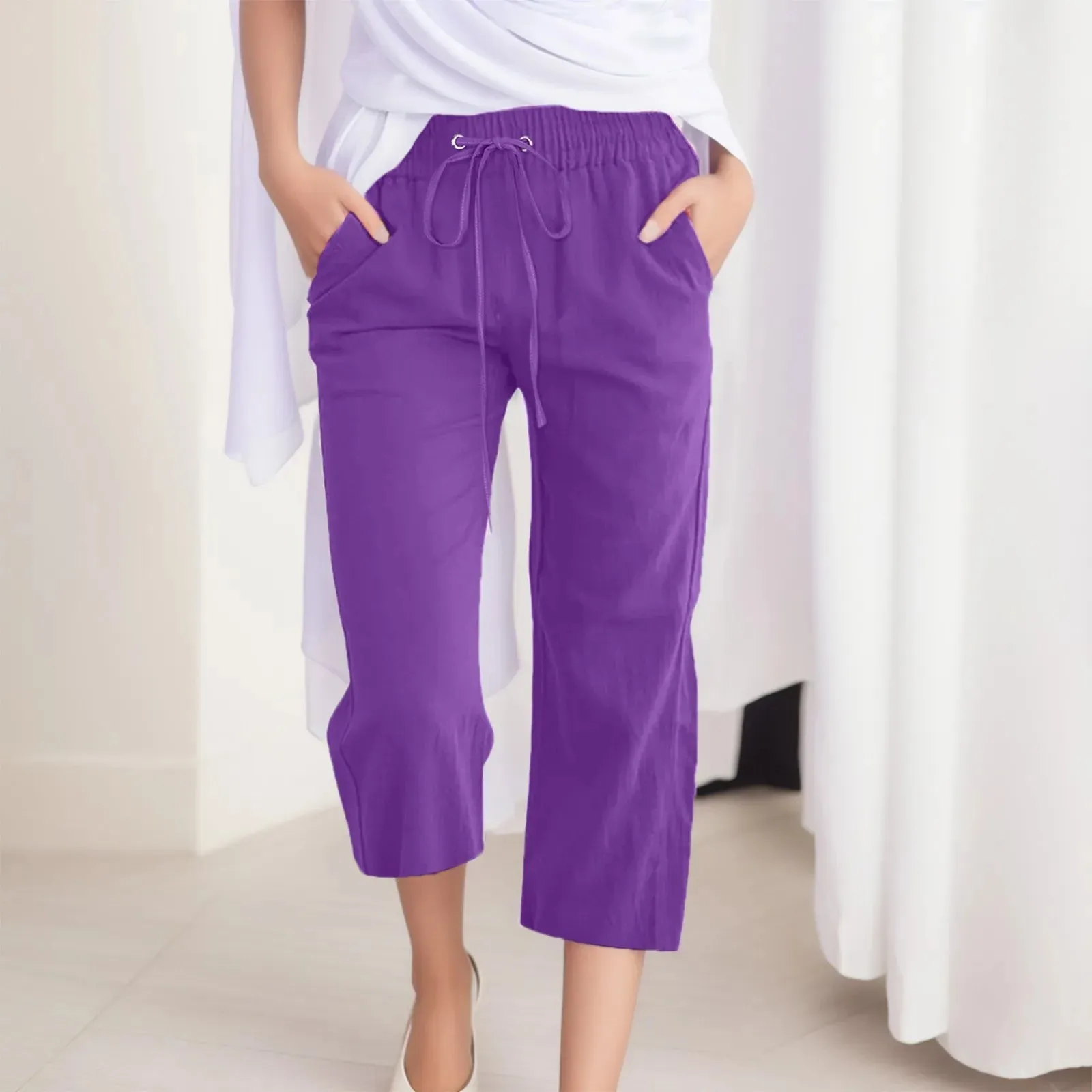 Cozy Linen Capris