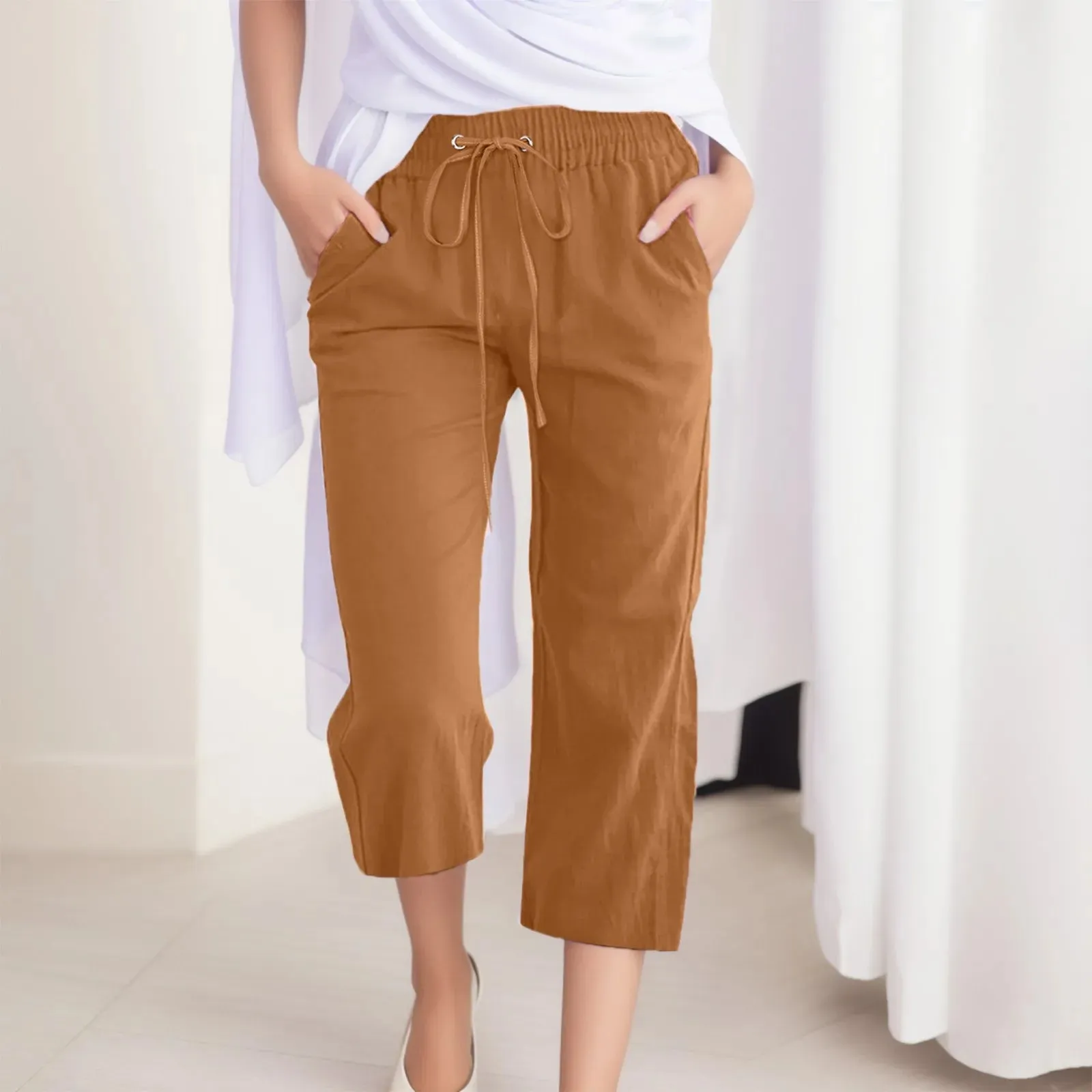 Cozy Linen Capris