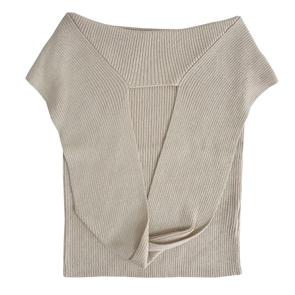 Cross Strapless Halter Camis Tops Sweaters