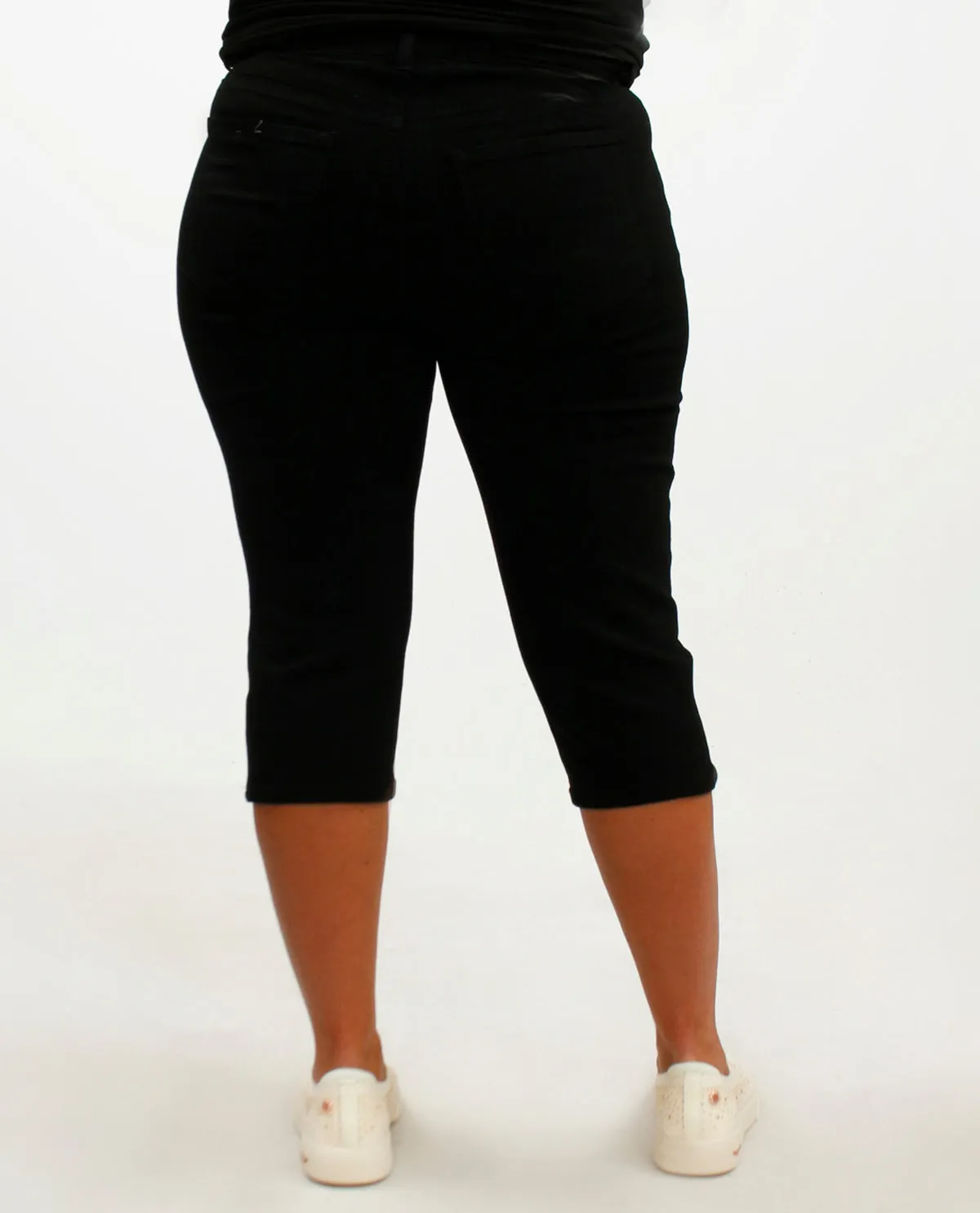 D Jeans Plus Muffin Eliminator Denim Capri