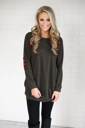 Dance to My Song Charcoal Tunic Top