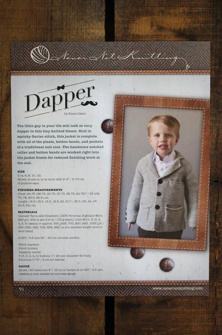 Dapper Cardigan Printed Pattern