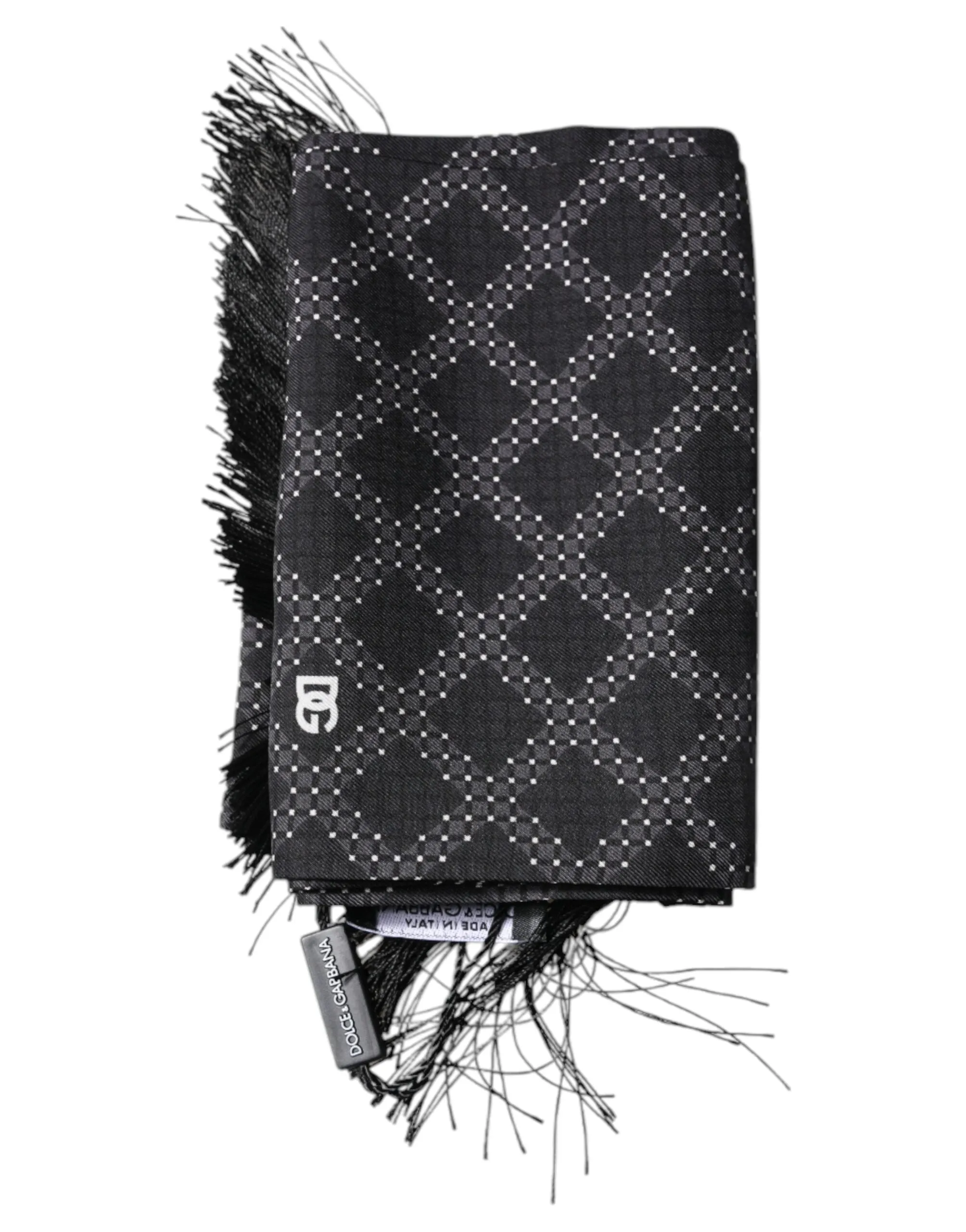 Dark Gray Fantasy Fringes Neck Wrap Scarf
