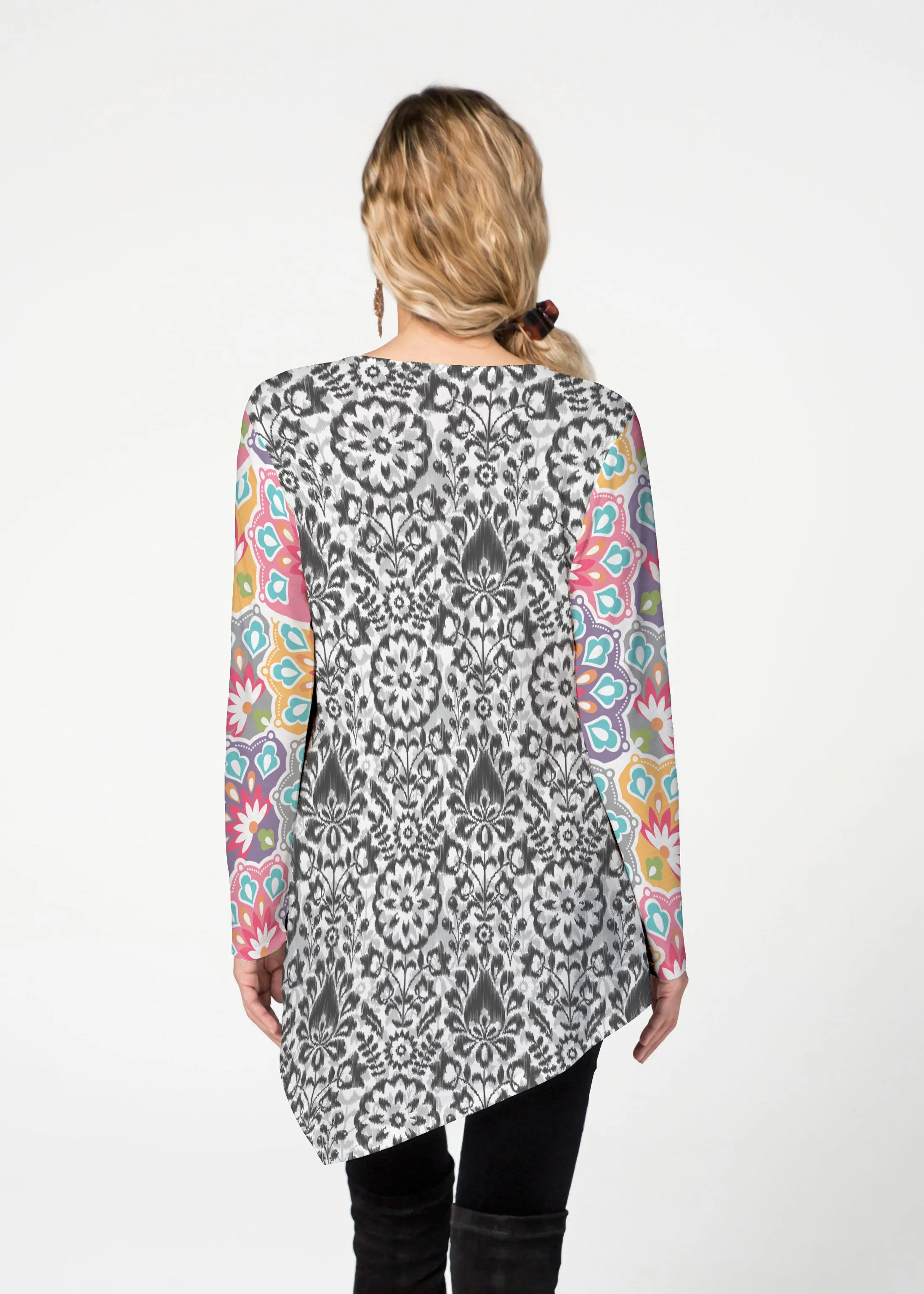 Darling Geo (13382) ~ Asymmetrical French Terry Tunic