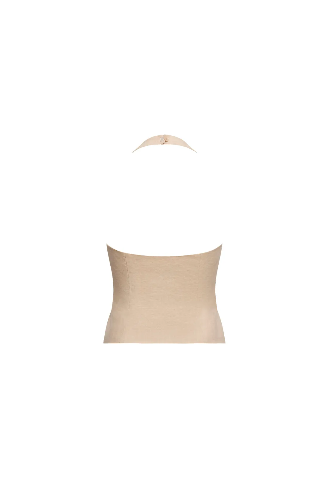 DAYDREAM HALTER TOP - DEEP WHEAT