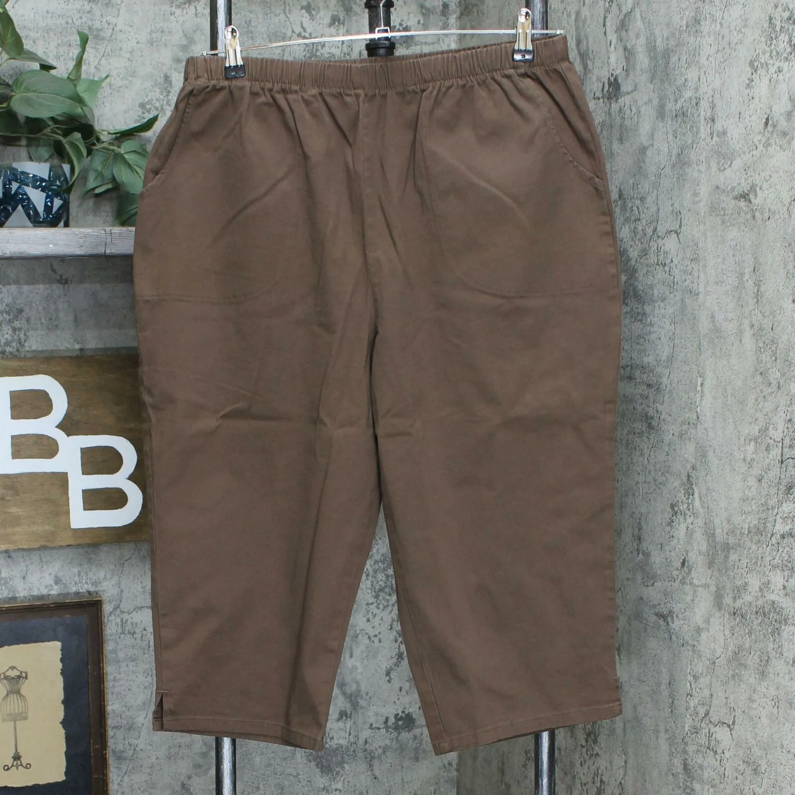 Denim & Co Plus Size Waist Stretch How Timeless Capri Pants