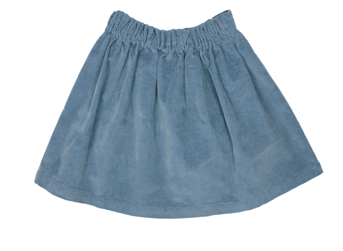 Denim Blue Corduroy Skirt