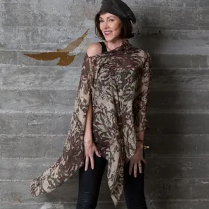 Desert Camo Silk Chiffon Scarf Wrap