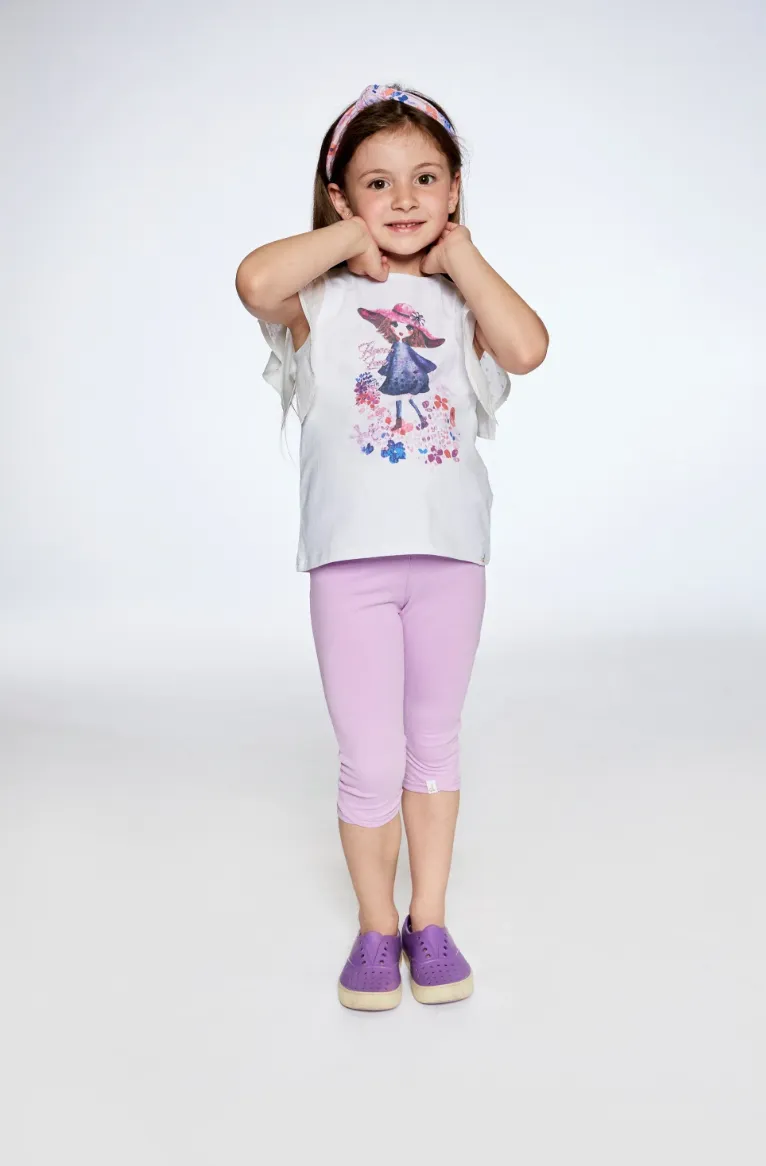 Deux Par Deux Capri Legging Lavender