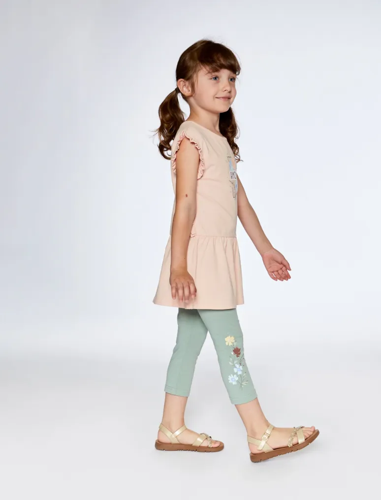Deux Par Deux Organic Jersey Capri Legging Sage Green