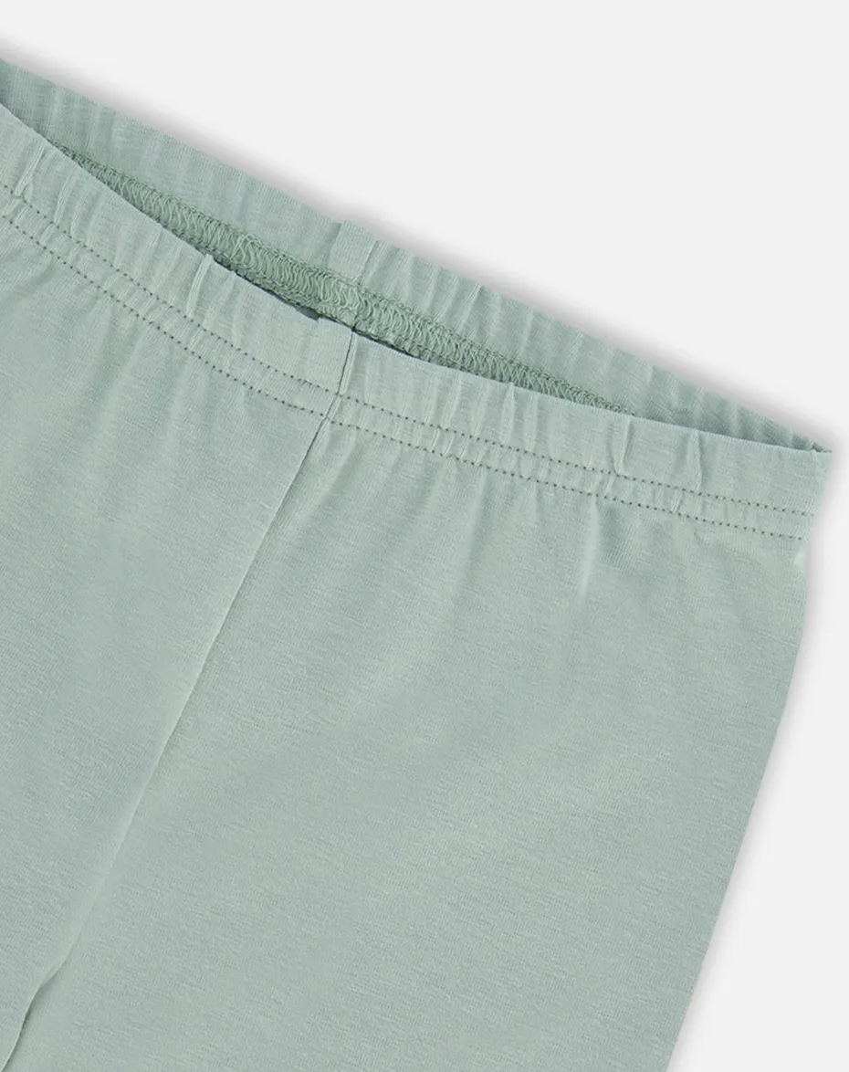 Deux Par Deux Organic Jersey Capri Legging Sage Green