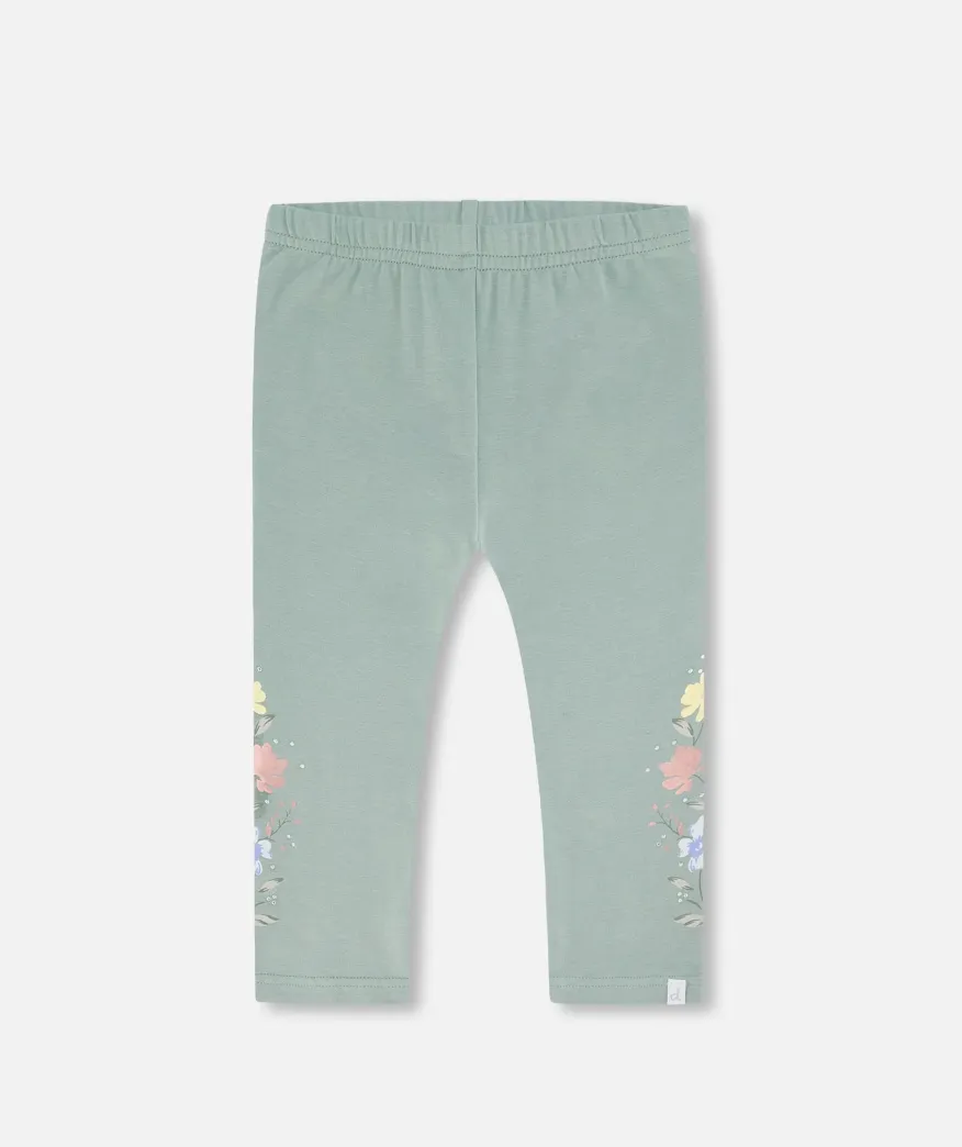Deux Par Deux Organic Jersey Capri Legging Sage Green