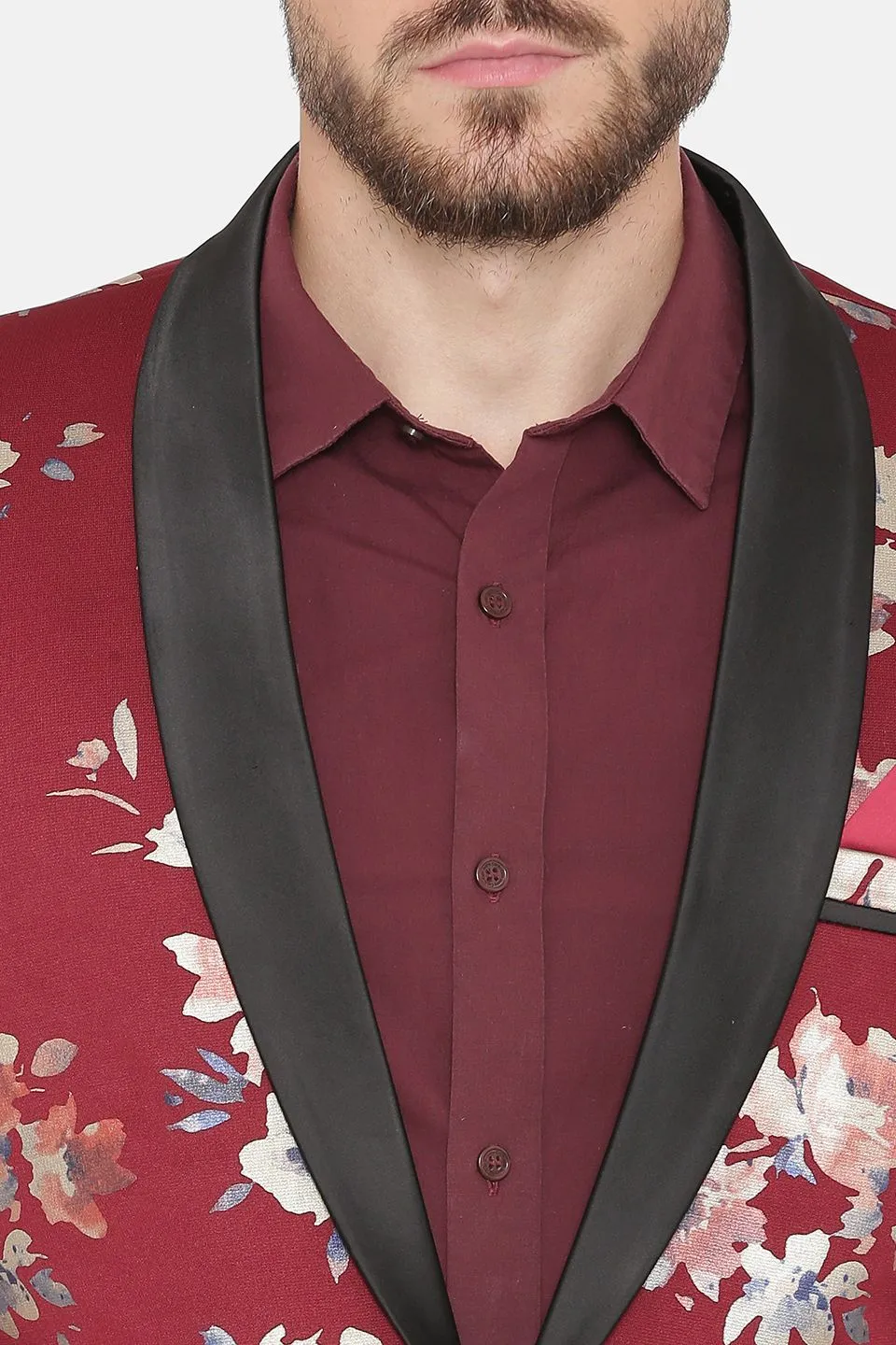 Digital Rayon Print MulticolouRed Tuxedo