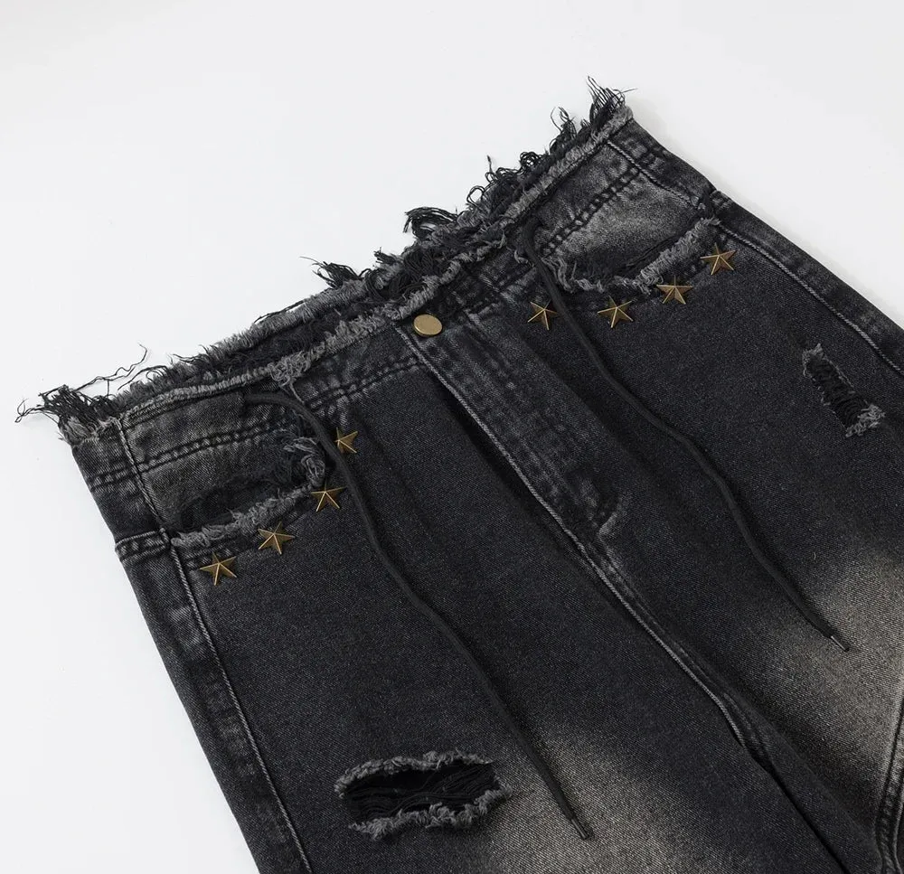 Distressed Multi-Pocket Jeans