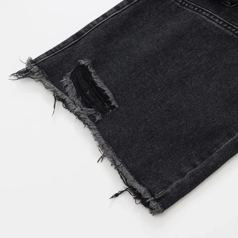 Distressed Multi-Pocket Jeans