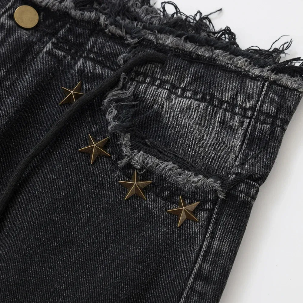 Distressed Multi-Pocket Jeans