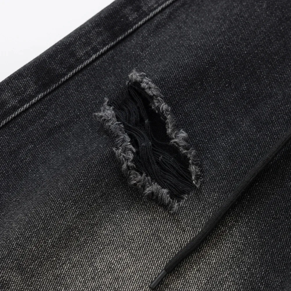 Distressed Multi-Pocket Jeans
