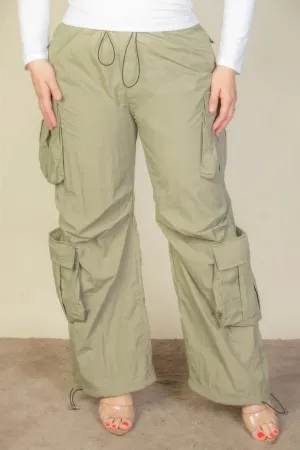 “DND” Olive Green Parachute Pants