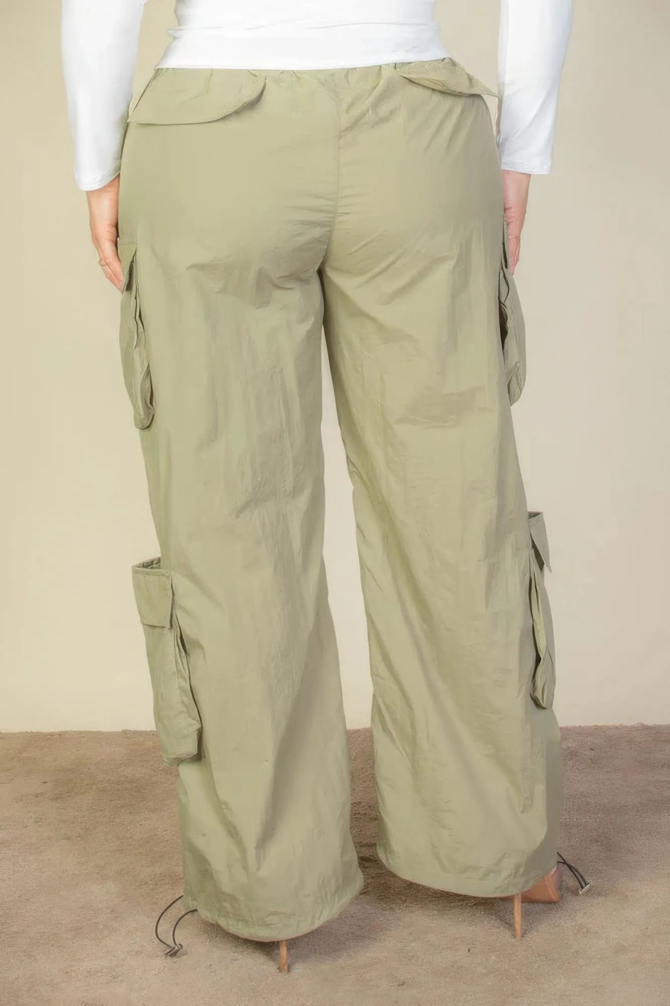 “DND” Olive Green Parachute Pants