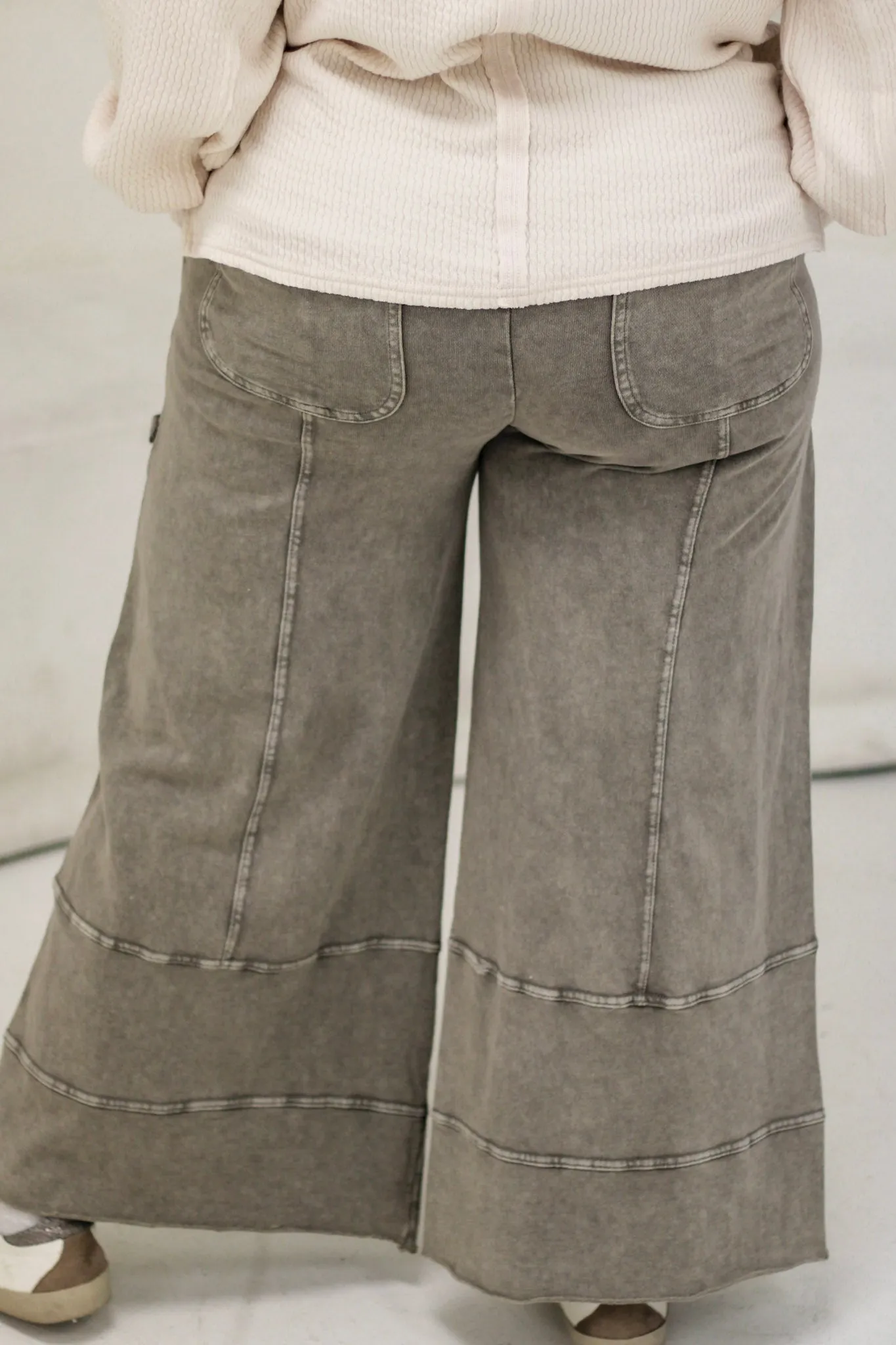 Do You Love Me Wide Leg Pants in Ash
