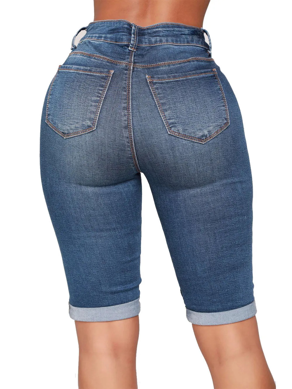 Double Rolled Pleated Bermuda Shorts