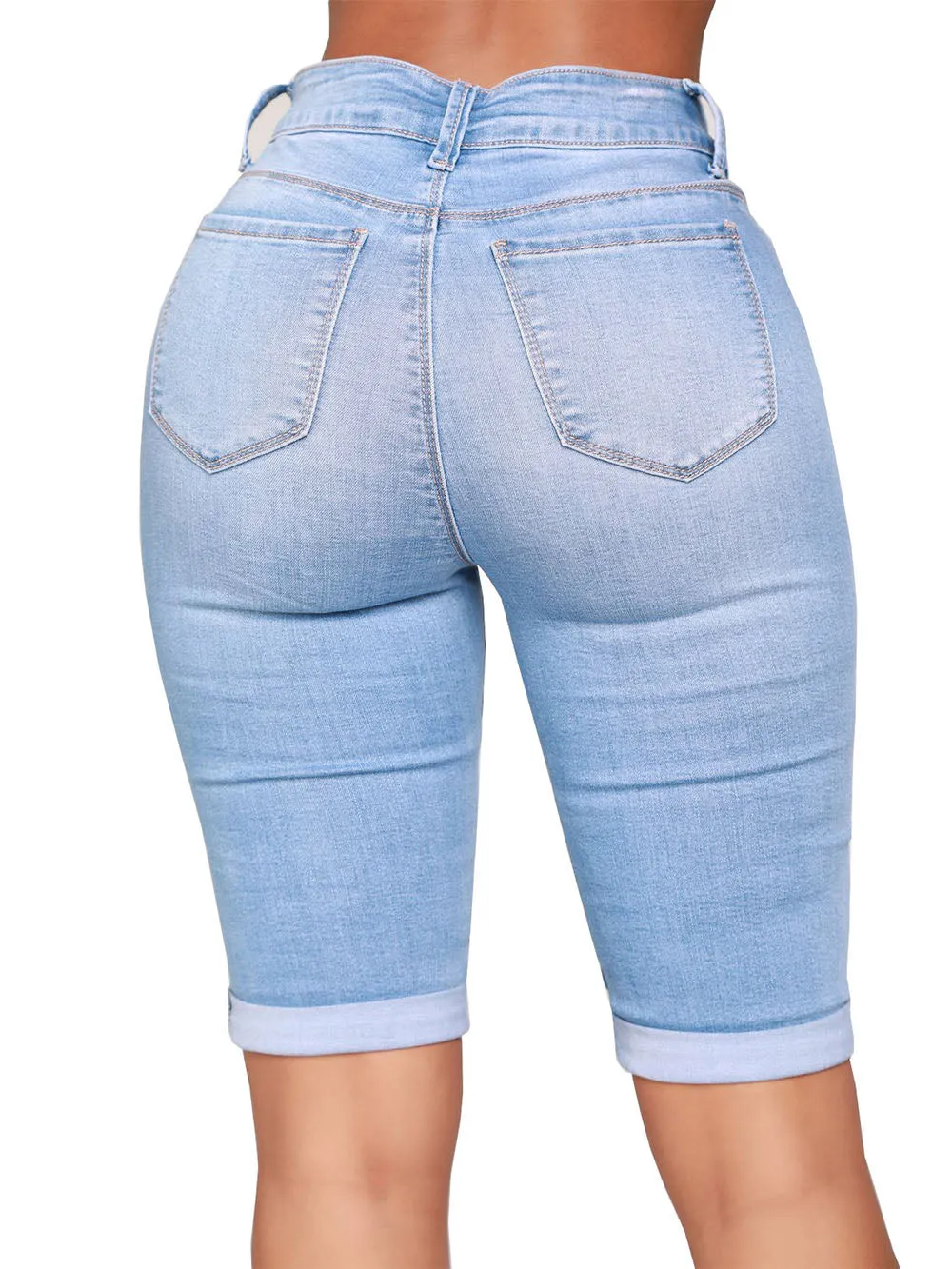 Double Rolled Pleated Bermuda Shorts