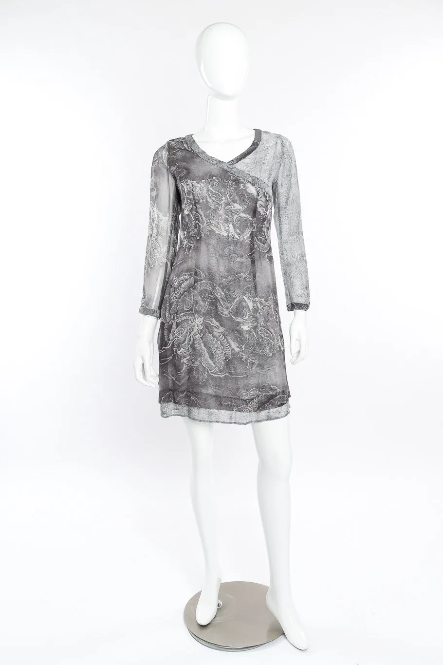 Dragon Print Silk Tunic