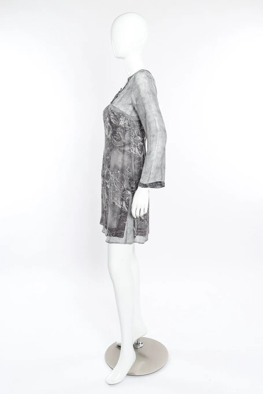 Dragon Print Silk Tunic