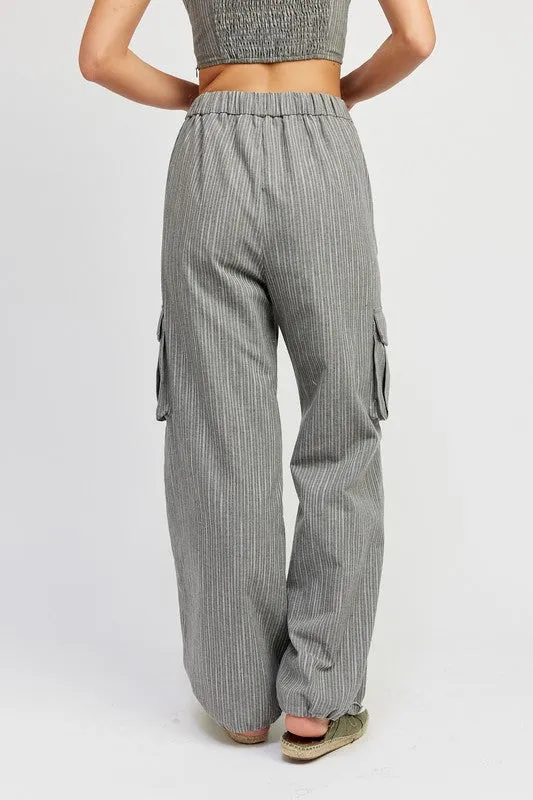 Drawstring Cargo Pants
