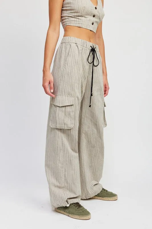 Drawstring Cargo Pants