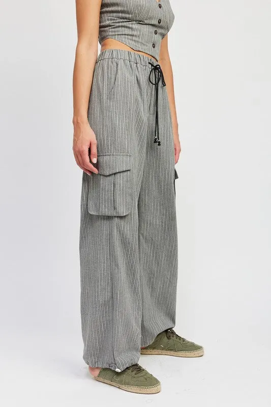Drawstring Cargo Pants