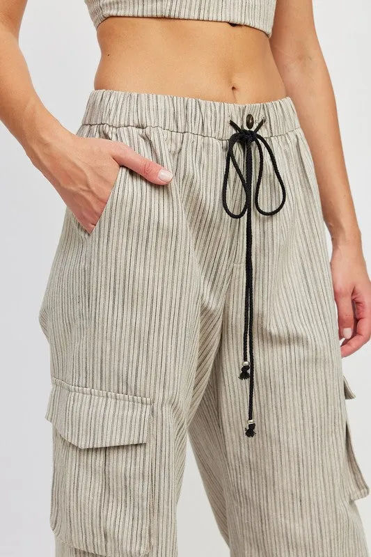 Drawstring Cargo Pants