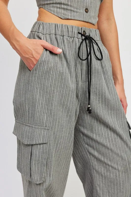 Drawstring Cargo Pants
