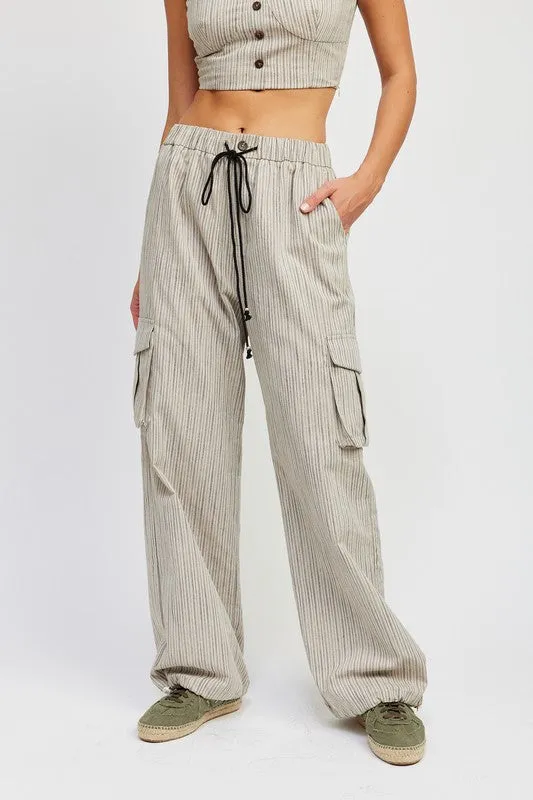 Drawstring Cargo Pants