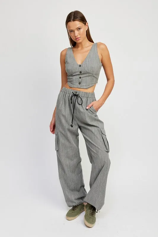 Drawstring Cargo Pants