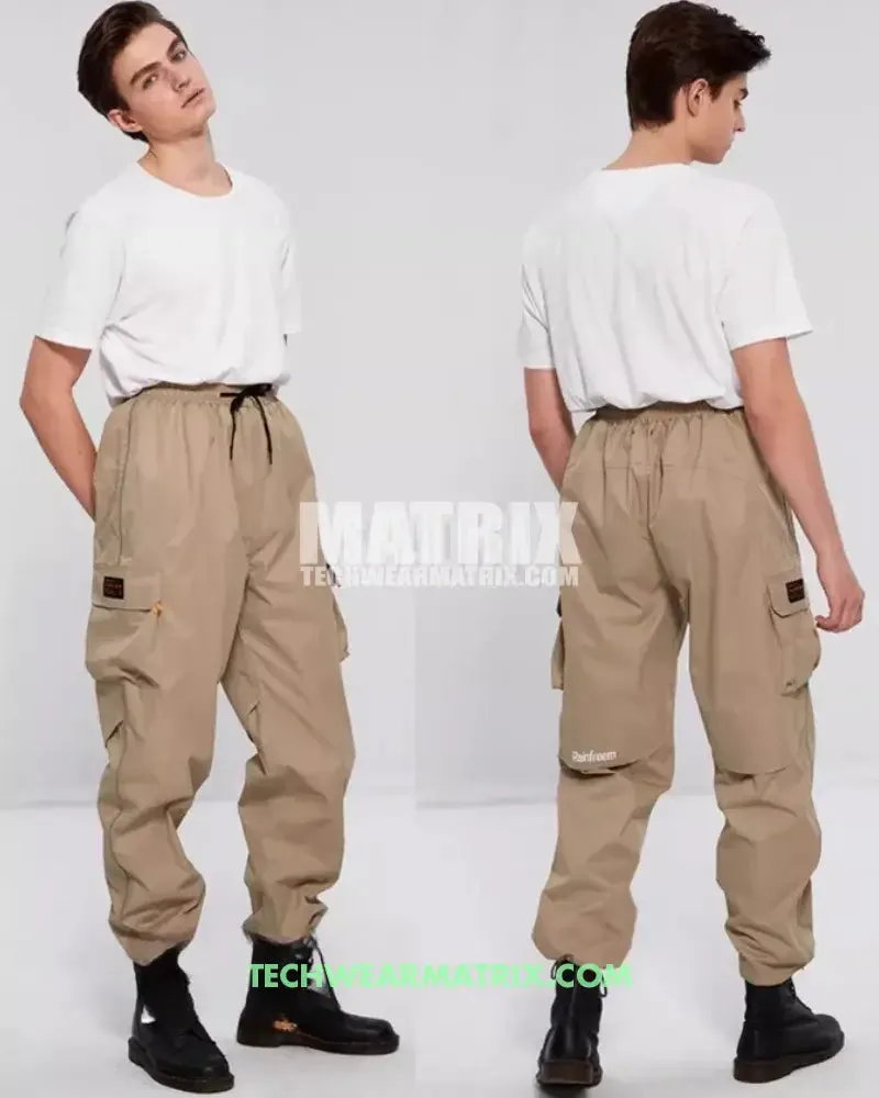 Durable Cargo Rain Pants for