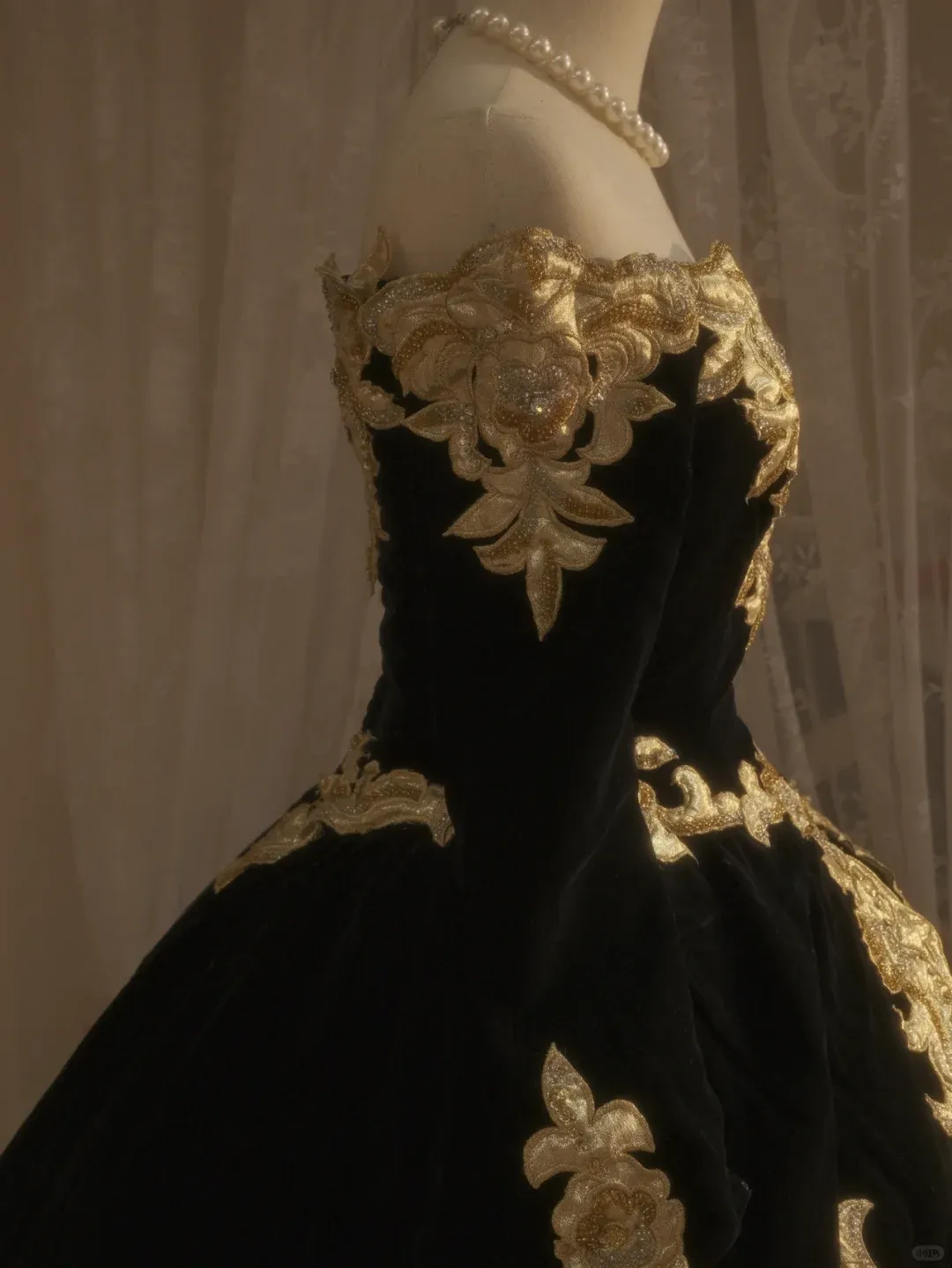 Elegant Black Off Shoulder Long Sleeves Quinceanera Dress Birthday Ball Gown, DP5154