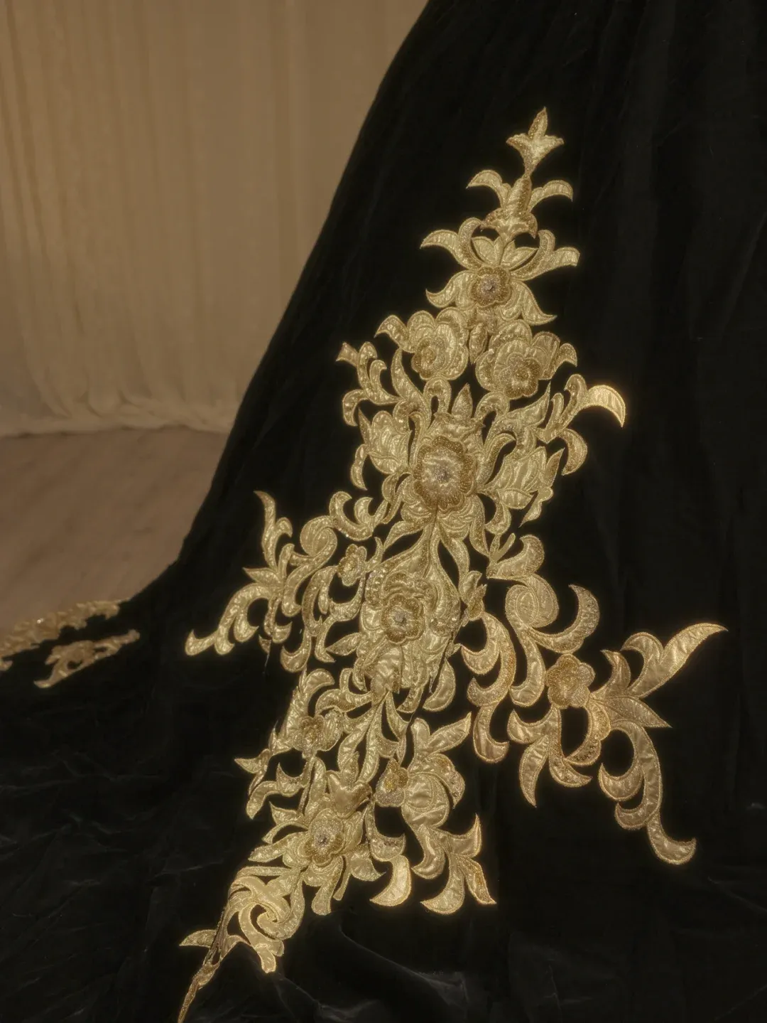 Elegant Black Off Shoulder Long Sleeves Quinceanera Dress Birthday Ball Gown, DP5154