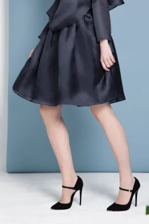 Ella Flounce Silk Skirt