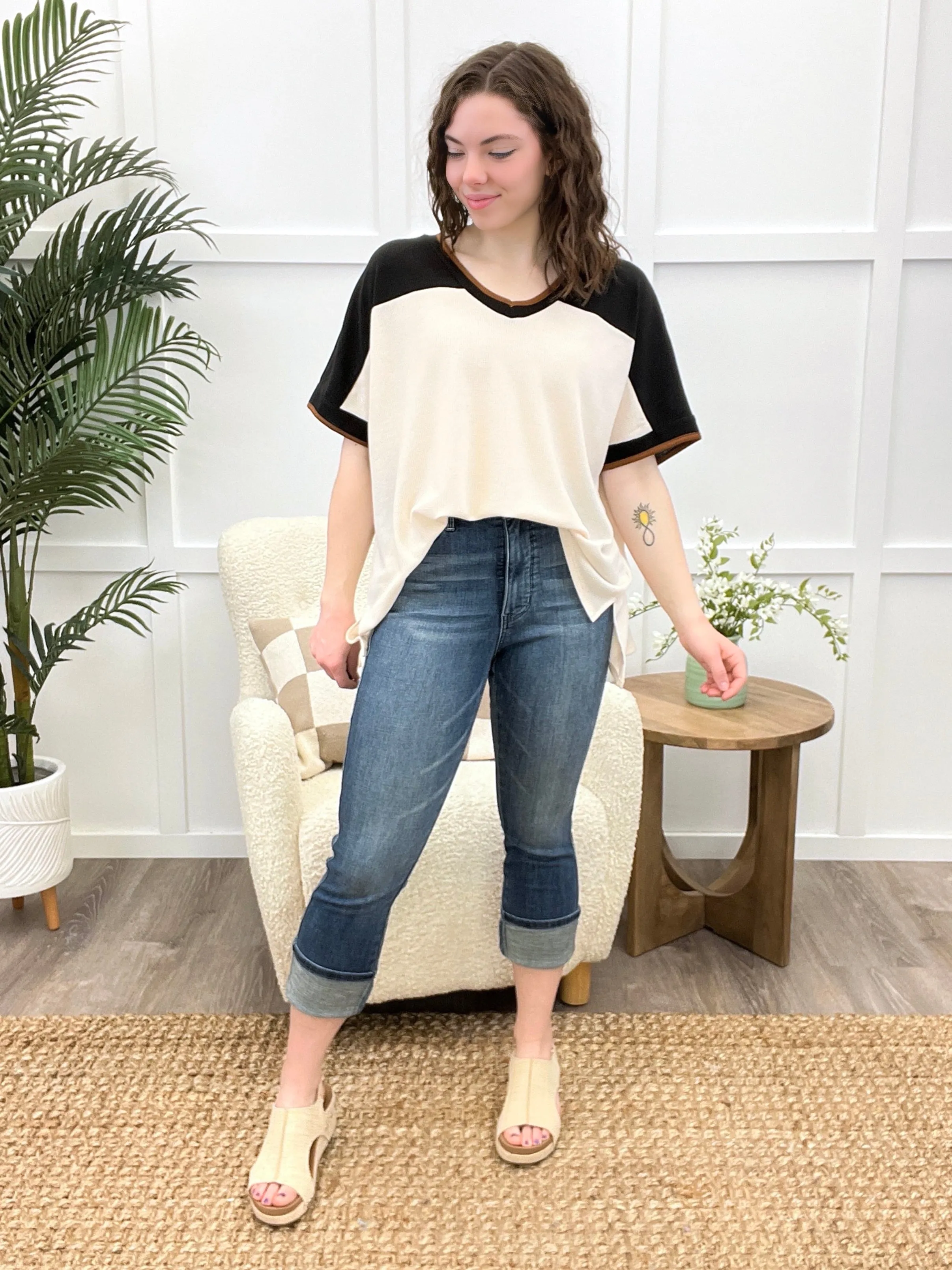 Ella Jane High Waist Tummy Control Capris by Judy Blue