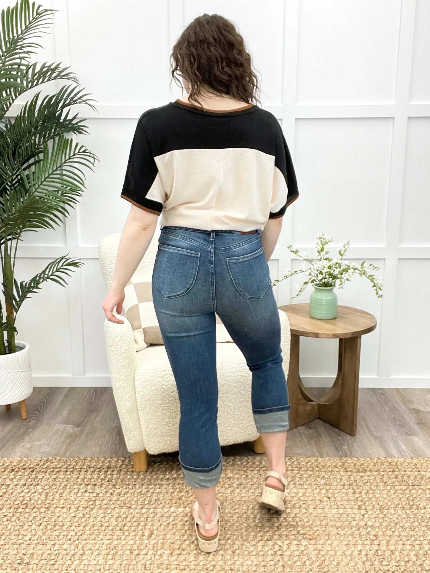 Ella Jane High Waist Tummy Control Capris by Judy Blue
