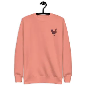 Embroidered Chicken Unisex Sweatshirt