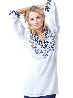 Embroidered Silky Rayon Tunic Style 280R01 WN