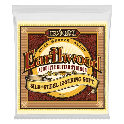 Ernie Ball Earthwood 2051 Silk & Steel Soft 12- String 80/20 Bronze Acoustic Strings 9-46