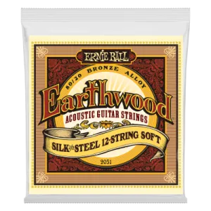 Ernie Ball Earthwood 2051 Silk & Steel Soft 12- String 80/20 Bronze Acoustic Strings 9-46