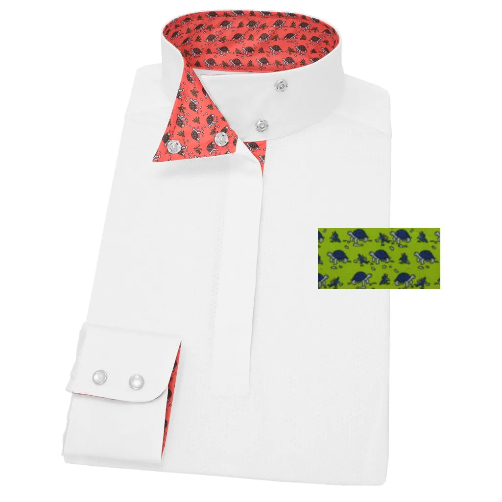 Essex Classics Ladies Tortoise Talent Yarn Wrap Collar Show Shirt